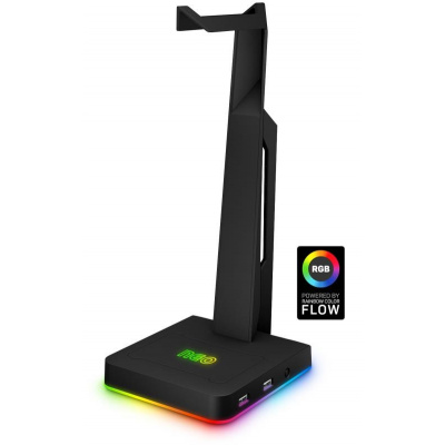 CONNECT IT NEO Stand-It RGB stojánek na sluchátka + USB hub, černá