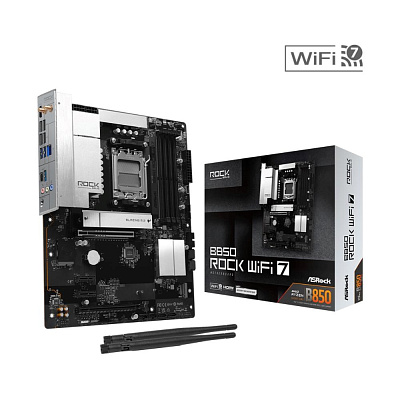 ASRock MB Sc AM5 B850 Rock WiFi 7, AMD B850, 4xDDR5, 1xHDMI, WiFi, mATX