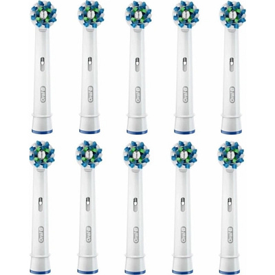 Oral-B Cross Action, náhradní hlavice 10 ks, bílé, oscilačně-rotační technologie, efektivní odstranění plaku