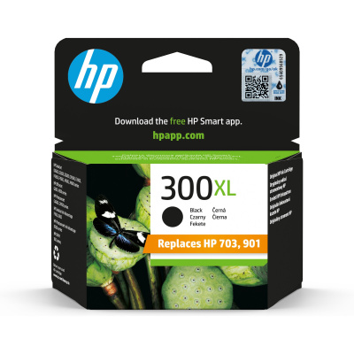 HP 300XL Black Ink Cart, 12 ml, CC641EE (600 pages)