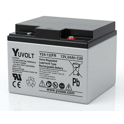 Baterie - YUVOLT Y24-12FR (12V; 24Ah; závit M5; životnost 3-5let)