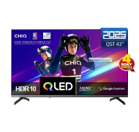 CHiQ U43QST TV 43", UHD, QLED, ultratenká, Google TV, DLG 120 Hz, Dolby Audio, Frameless, metalická