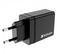 VERBATIM Univerzální adaptér CHR-30EU2, 30W, 1x USB-C, 3x USB černá