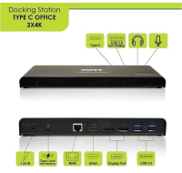 PORT dokovací stanice USB-C 9v1 3x4K, 2x Display Port, HDMI,3x USB, USB-C, Ethernet, jack