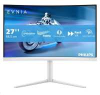 Philips MT 27" 27M2C5201L - 1920x1080,Fast VA,180Hz,2xHDMI,1xDP,zakřivený,bílá