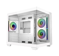 BAZAR Cooler Master case Elite 481 Wood, ATX, Průhledná bočnice, 3x 120mm ARGB Fan, Bílá