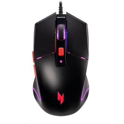 ACER drátová myš Nitro Gaming Mouse 100 (NMW100),7200dpi,6 tlačítek,125Hz,60 IPS,RGB,USB-A,Černá