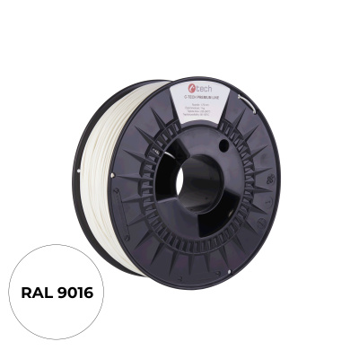 C-TECH Filament  PREMIUM LINE TPU 90A flexibilní dopravní bílá RAL9003