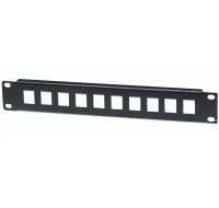 Intellinet Patch Panel 10", prázdný pro 10 portů, 1U, černý