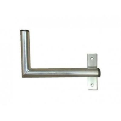 Držák antény na zeď u okna s pásem, pravé uchycení, galvanický zinek, délka 25cm, průměr 3,2cm