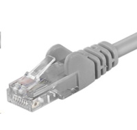 PremiumCord Patch kabel UTP RJ45-RJ45 CAT6 0.1m šedá