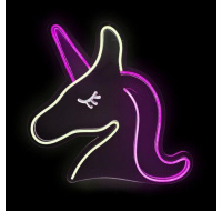 2Kids Toys LED NEON LIGHT lampička Jednorožec růžovobílý
