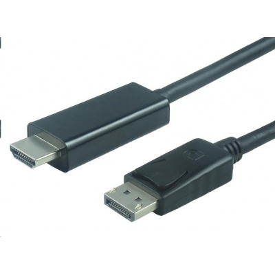 PREMIUMCORD Kabel DisplayPort 1.2 na HDMI 2.0, pro rozlišení 4Kx2K@60Hz, 3m
