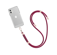 WG - Crossbody lace strap/transparent/burgundy