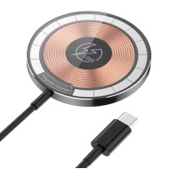 1stCOOL bezdrátová přenosná QI nabíječka 15W, MagSafe, USB-C, černá