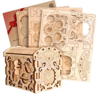 EscapeWelt 3D dřevěná skládačka hlavolamu Secret Treasure Box