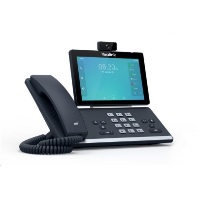 Yealink SIP-T58A+cam IP telefon, 7" 1024x600LCD,2x10/100/1000,Wi-Fi,Bluetooth,HD kamera,PoE,16xSIP,2x USB, bez adaptéru
