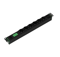 APC Easy Rack PDU Basic, 1U, 10A (2.3kW), 230V, 6x SCHUKO, 1x C13