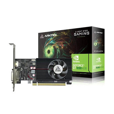 ARKTEK VGA NVIDIA GeForce GT 1030 4GB, GT 1030, 4GB DDR4, 1xHDMI, 1xDVI