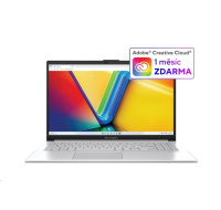 ASUS NTB Vivobook 15 OLED (M1505YA-OLED390W), R5 7430U, 15.6" FHD, 16GB, 1TB SSD, AMD Radeon, W11 Home, Cool Silver