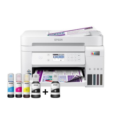 BAZAR - EPSON tiskárna ink EcoTank L6276, 3v1, A4, 1200x4800dpi, 33ppm, USB, Wi-Fi, LAN, bílá, 3 roky záruka po reg. - P