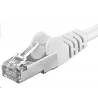 PREMIUMCORD Patch kabel CAT6a S-FTP, RJ45-RJ45, AWG 26/7 0,25m bílá