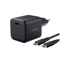 TRUST GaN Nabíječka GXT 1258 65W, 2m USB-C kabel, pro Nintendo Switch 2, černá