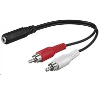 PREMIUMCORD Kabel audio 3,5mm Jack - 2x Cinch 1,5m (F/M, stereo)