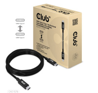 Club3D Kabel USB4 Gen3x2 Type-C Oboustranný kabel 8K60Hz, Data 40 Gbps, PD 240W(48V/5A) EPR M/M 2m