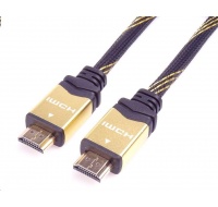 PREMIUMCORD Kabel HDMI 2.0 High Speed + Ethernet kabel HQ, zlacené konektory, 1m