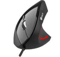 BAZAR - C-TECH myš VEM-09C, vertikální, 6 tlačítek, černá, USB, poškozený obal