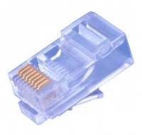 Konektor UTP RJ45 (8p8c), Cat5E, 30µm, licna(lanko) - 100 ks