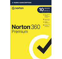 NORTON 360 PREMIUM 75GB +VPN 1 uživatel pro 10 zařízení na 2 roky ESD 1+1 (50%)