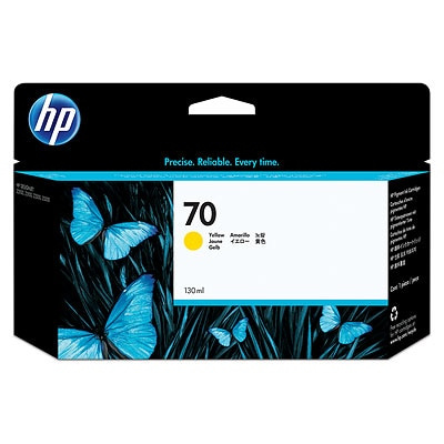 HP 70 Yellow DJ Ink Cart, 130 ml, C9454A