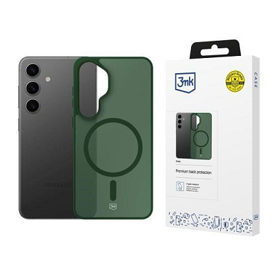 3mk ochranný kryt Smoke MagCase Green pro Samsung Galaxy S24