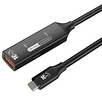 PremiumCord USB 3.2 Gen 2 repeater a prodlužovací kabel C-Male-A-Female, 10Gbps Aluminium 10m