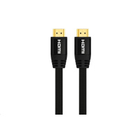 WG Datový kabel HDMI to HDMI / 1m / nylon braided / black