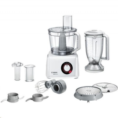 Bosch MultiTalent 8 MC812W501 food processor, bílá, 1000 W, rozpoznání příslušenství, XXL mísa 3,9 l, nůž waveCut