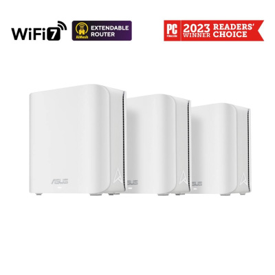 ASUS ZenWifi BD4 3-pack, WiFi7 Extendable Router, AiMesh, 2x WAN/LAN