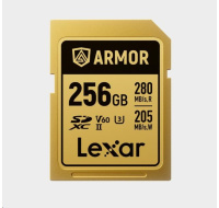 Lexar SDXC ARMOR Gold UHS-II U3, Stainless Steel, IP68 R280/W210 (V60) 256GB