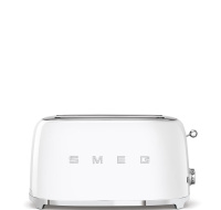 Smeg TSF02WHEU, toustovač / topinkovač, 4 toasty, 6 úrovní opékání, zásuvka na drobky, styl. 50. let, bílá