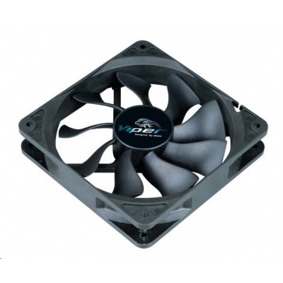 AKASA ventilátor Viper, Black Fan 12cm, 120x120x25mm, HDB, 4 pin PWM