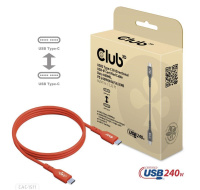 Club3D kabel USB-C, Oboustranný USB-IF Certifikovaný data kabel, PD 240W(48V/5A) EPR M/M 1m