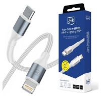 3mk kabel Hyper Cable N-SERIES C to Lightning 1m 9V/2A 20W White