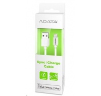 ADATA Sync & Charge Lightning kabel - USB A 2.0, 100cm, plastový, bílý