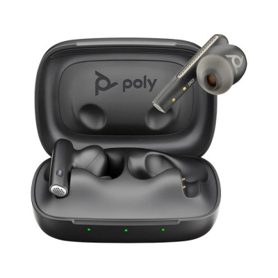BAZAR - Poly Voyager Free 60 MS Teams bluetooth headset, BT700 USB-C adaptér, nabíjecí pouzdro, černá - Rozbaleno (Kompl