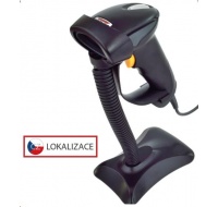 Virtuos CCD čtečka HT-310A s dlouhým dosahem, USB (klávesnice/RS232),stojánek , černá