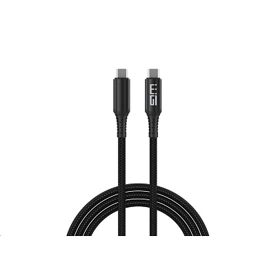 WG - Datový kabel Type-C na Type-C, 1 metr, 5 A, 240 W, 40Gbps, USB4, černá