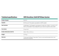 HPE StoreOnce 3660 80TB Base System (2U with10 x 8 TB disks)