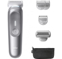 Braun BG7550 tělový zastřihovač, 4 nástavce, 100% omyvatelný, technologie SmoothShave, výdrž 100 min, nerezové čepele